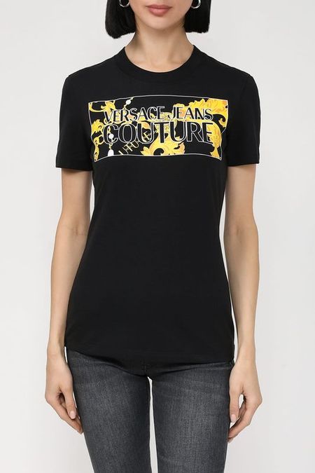Футболка с фирменным принтом VERSACE JEANS COUTURE 6922₽