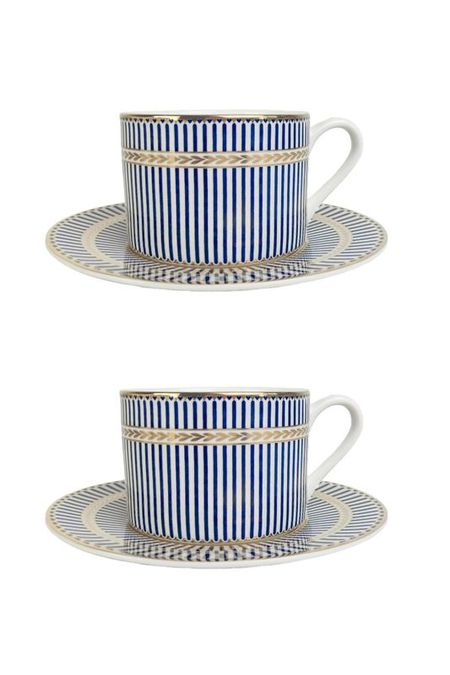 Набор из 2 чайных пар из фарфора с принтом Луи MANDARIN DECOR 2488₽