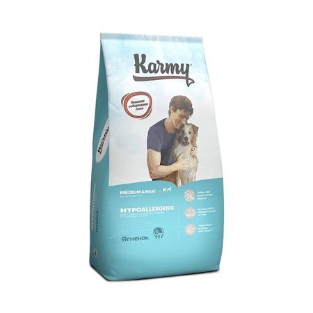 Karmy Hypoallergenic Medium Maxi сухой корм для собак средних и крупных пород старше 1 года склонных к пищевой аллергии c ягненком - 14 кг 5097₽