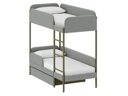 Кровать двухъярусная divanru Эльви 80 Textile Grey Olive 74990₽