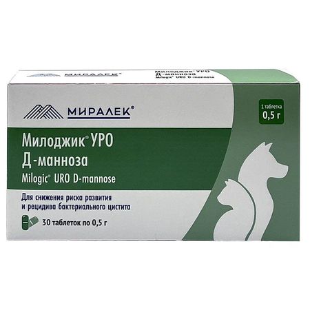Миралек Милоджик Уро для собак и кошек Д-манноза - 30 табл 562₽