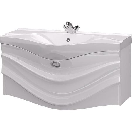Тумба с раковиной Aima Design Eclipse 110 У40418 подвесная Белая