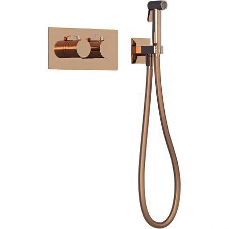 Гигиенический душ со смесителем Teska Lio Teo TS6209 с термостатом Розовое золото 48329₽