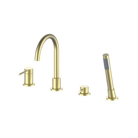 Смеситель на борт ванны Oliveeka Y OL-669017-BG цвет Золото матовое