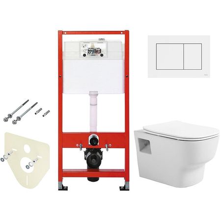 Комплект унитаза Avimano Tradition 1000090 с инсталляцией Tece Base 9400413 с сиденьем Микролифт и Белой клавишей смыва 29988₽