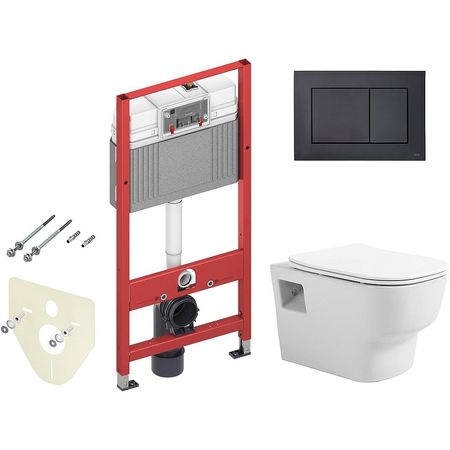 Комплект унитаза Avimano Tradition 1000090 с инсталляцией Tece Now 9400414 с сиденьем Микролифт и Черной матовой клавишей смыва 31250₽