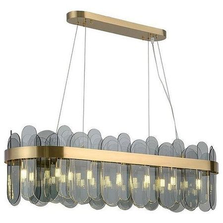 Подвесной светильник O-LUCE Bella Luce 18337061 цвет плафонаподвески Дымчатый цвет арматуры Золото 51599₽