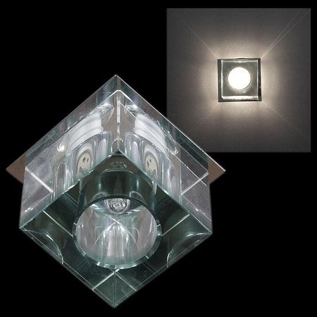 Встраиваемый светильник Sneha 6026F 6026F G9 GR цвет плафонаподвески Зеленый цвет арматуры Хром 149₽