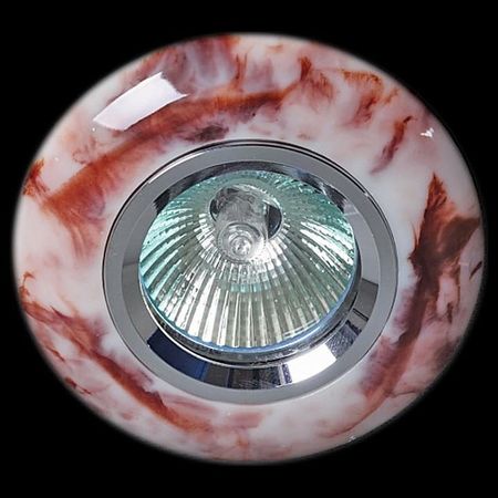 Встраиваемый светильник Sneha 06061 6061YES MR16 AMB цвет Белый Коричневый Хром 83₽