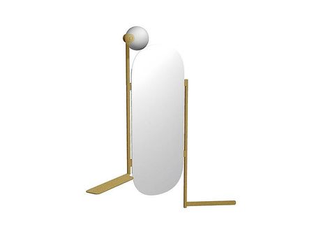 Зеркало Scarabeo Laila 40 2704ORS с подсветкой цвет Brushed Gold 59040₽