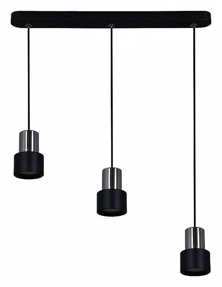 Подвесной светильник Reluce Technical 16006-1 16006-0.9-003IL GU10 BK цвет плафона/подвески Хром, Черный, цвет арматуры Черный