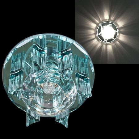 Встраиваемый светильник Sneha 2020/B G9 CR+LBL цвет плафона/подвески Прозрачный, Синий, цвет арматуры Хром