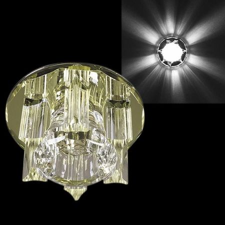 Встраиваемый светильник Sneha 2020/B G9 CR+YL цвет плафона/подвески Желтый, Прозрачный, цвет арматуры Хром