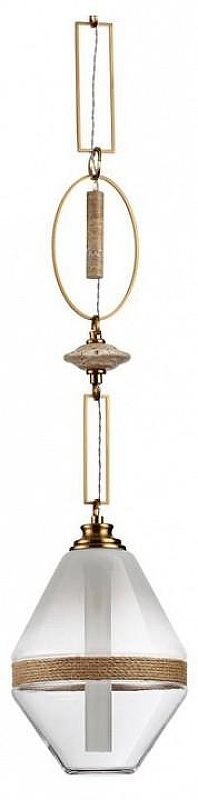 Подвесной светильник Odeon Light Krema 5441/1A цвет плафона/подвески Белый, Бежевый, цвет арматуры Латунь