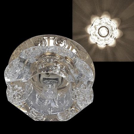 Встраиваемый светильник Sneha 7127/H-S G9 GD цвет Золото, Прозрачный