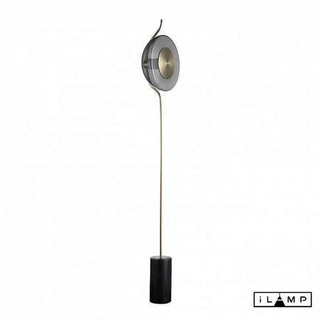 Торшер iLamp Stereo 9285F GL SM цвет плафонаподвески Дымчатый цвет арматуры Золото Черный 47790₽