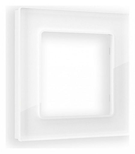 Рамка на 1 пост Ambrella Volt Platos Стекло натуральное AF380101 цвет белый 950₽