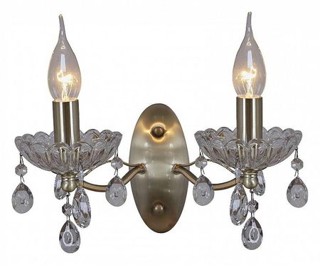 Бра ILLUMICO CASTOR IL0265-2WSQ-24 AB CASTOR цвет плафона/подвески Прозрачный, цвет арматуры Бронза