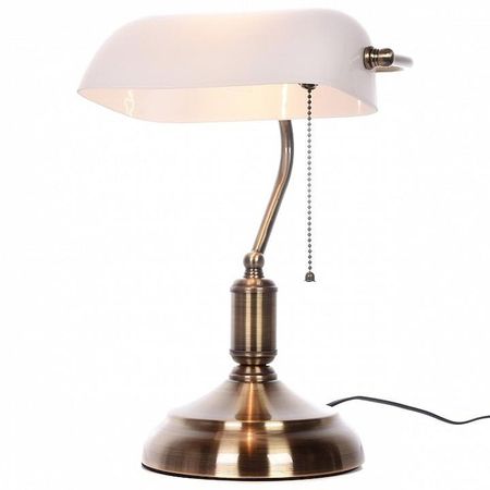 Настольная лампа LUMINA DECO BANKER LDT 305 WT цвет плафонаподвески Белый цвет арматуры Бронза 8320₽