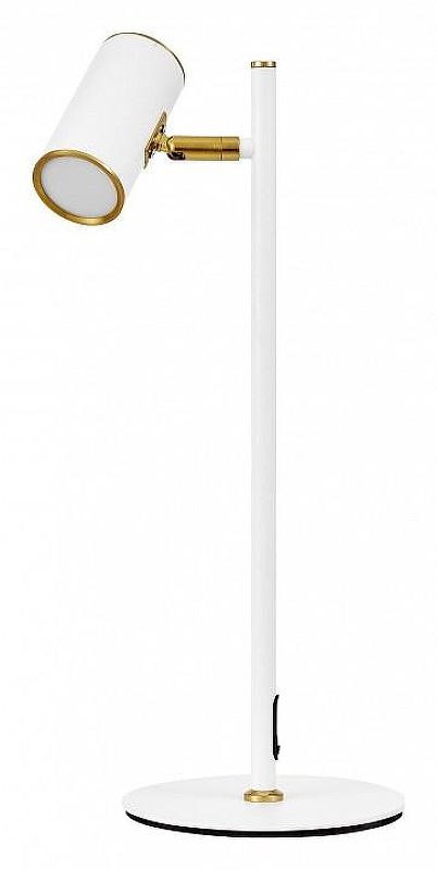 Настольная лампа офисная LUMINA DECO MIRRA LDT 7731-1 WTMD цвет плафонаподвески Белый цвет арматуры Белый Латунь 4020₽