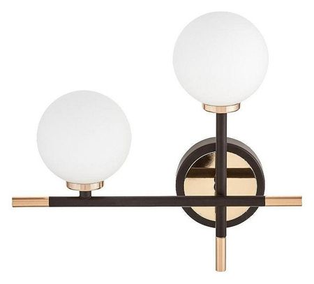 Бра LUMINA DECO Marsiada LDW 6033N-2 BKFGD цвет плафонаподвески Белый цвет арматуры Золото Черный 3730₽