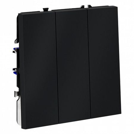 Выключатель трехклавишный без рамки Voltum S70 VLS030107 цвет Графит 970₽