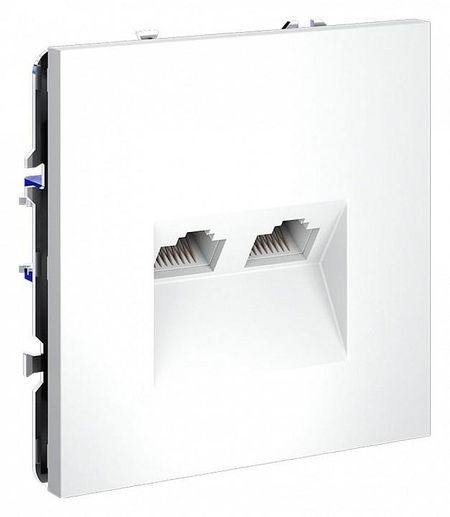 Розетка двойная Ethernet RJ-45 без рамки Voltum S70 VLS060202 цвет Белый 2240₽