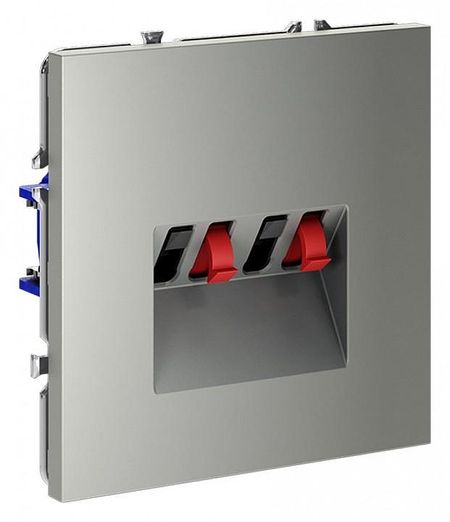 Розетка акустическая без рамки Voltum S70 VLS060305 цвет Сталь