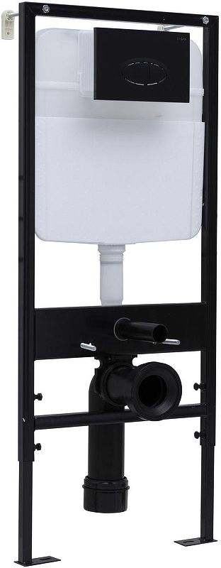 Инсталляция Logan Oval 299419 для унитаза с клавишей смыва цвет Черный матовый 15510₽