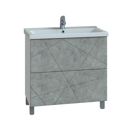 Тумба под раковину Vigo Geometry 80 025 цвет Бетон Белый 13830₽