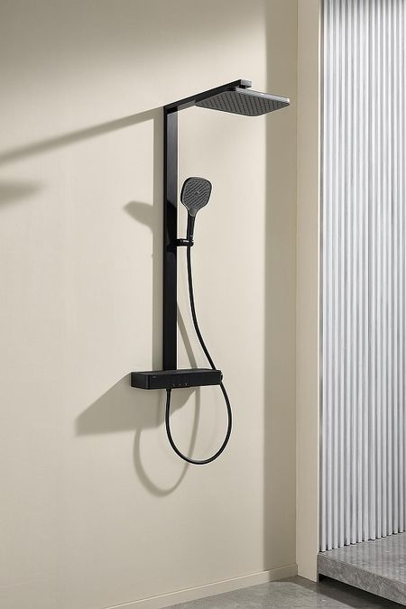 Душевая система Arrow AMG13GH872MB с термостатом цвет Черный матовый