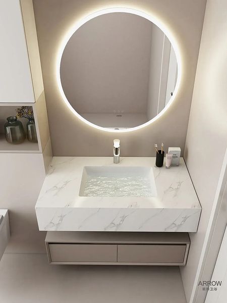 Раковина со столешницей Arrow 90 ADGMD9G4035WF-DJA цвет Белый мрамор 42990₽