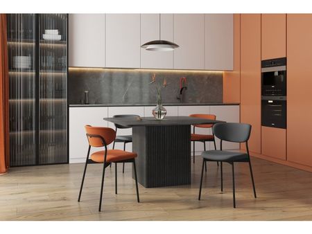 Обеденная группа divanru Хилл 120х120 Древесный черный 72950₽