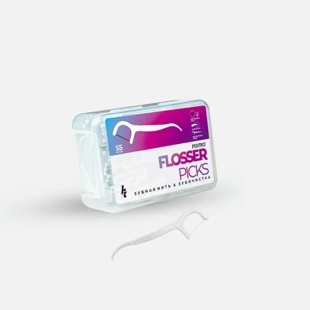 Зубная нить PESITRO Pesitro Flosser pick 55 шт 200₽
