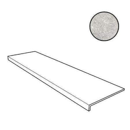 Ступень фронтальная Gres de Aragon Petra Anti-Slip Recto Gris 33х120