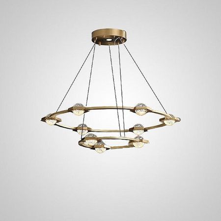 Люстра Imperiumloft WALSH 195470-23 цвет плафонаподвески Прозрачный цвет арматуры Латунь 35340₽