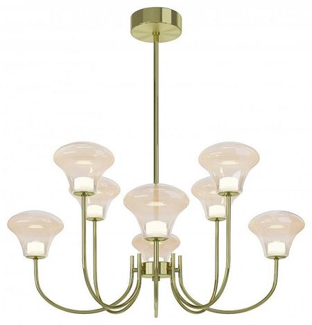 Люстра на штанге Maytoni Dynasty MOD402PL-L30BS3K цвет плафонаподвески Коньячный цвет арматуры Латунь 80490₽