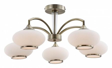 Люстра на штанге Rivoli Avarice Б0055608 цвет плафонаподвески Белый цвет арматуры Бронза 13954₽