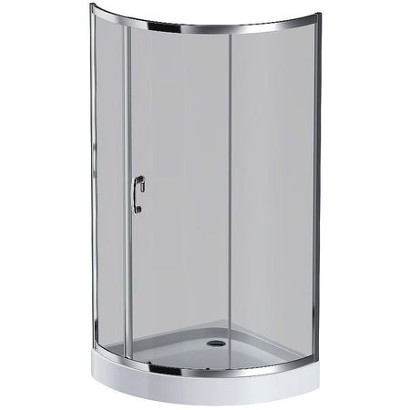 Душевой уголок AMPM Like Solo Slide 90x90 W83UG-315-090CG профиль Хром глянцевый стекло тонированное 60390₽