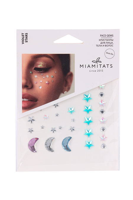Кристаллы на клейком слое <br>MIAMITATS CRYSTAL Violet star (6318)