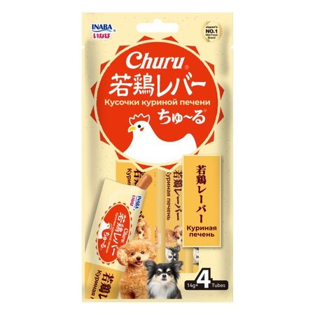 Inaba Churu Wakadori Reba лакомство для собак пюре кусочки куриной печени - 14 г 208₽