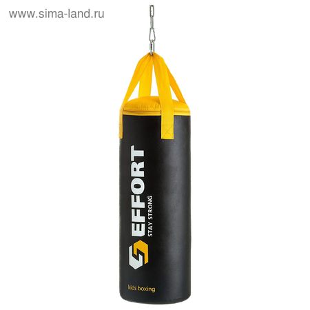 Боксёрский мешок EFFORT KIDS, 80 см, вес 15 кг, d=25 см, винилискожа, на ременной ленте