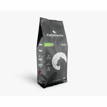 Catmania White Cat Litter Aloevera+green Granules наполнитель комкующийся для кошачьего туалета на основе белого бентонита с ароматом алоевера