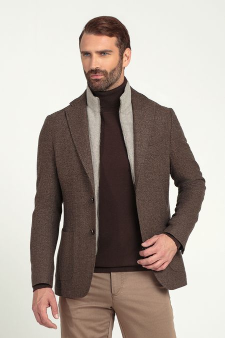 Пиджак Limited edition из смесовой шерсти с воротником-стойкой 19990₽