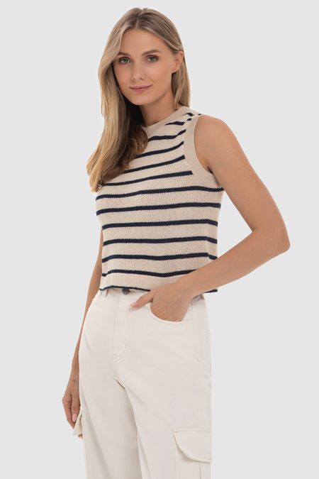 Трикотажный топ в полоску 5990₽