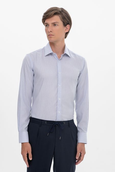 Сорочка из хлопка в полоску легкая в уходе 7990₽