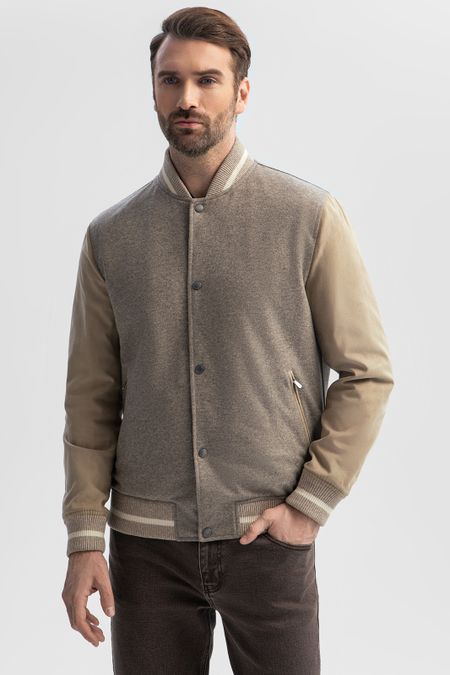 Бомбер Limited edition двусторонний из итальянской шерстяной ткани Vitale Barberis 79990₽