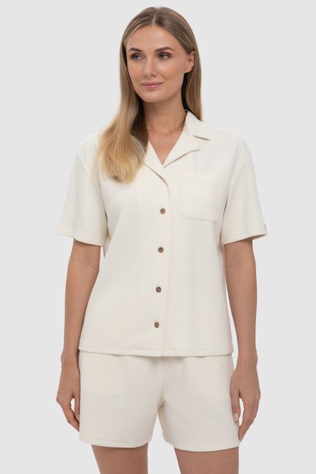 Пижамная рубашка молочный цвет 0₽