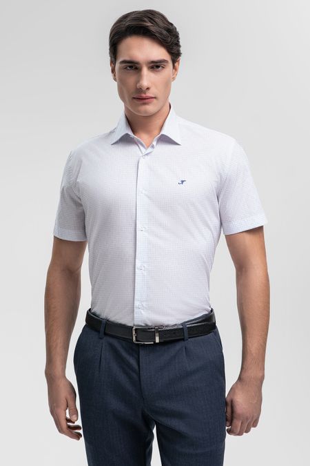 Сорочка с коротким рукавом из итальянской ткани Canclini 4990₽