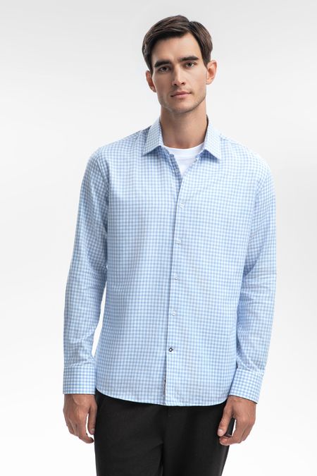 Сорочка в клетку из австрийской хлопковой ткани Getzner 7990₽